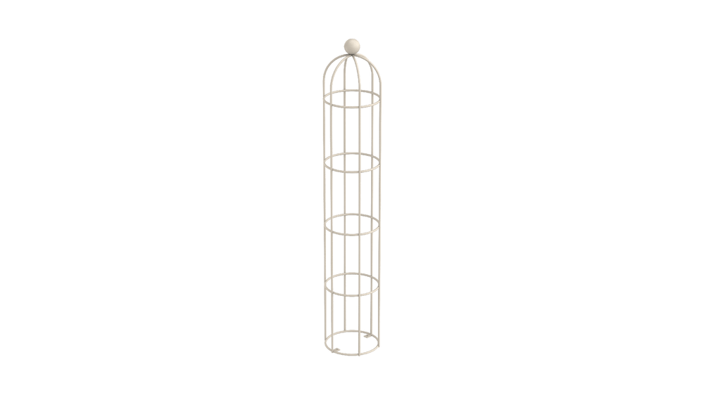 Obelisk Messina klein in pulverbeschichtet Sonderfarbe RAL 9001 Cremeweiss als 3D-Modell